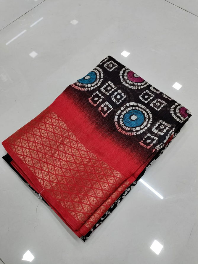  Kgm Batik Printed Designer Sarees Catalog